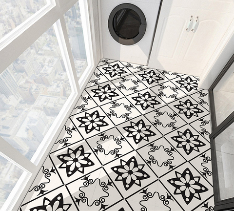 Different clear and beautiful paiting of peel and stick floor stickers