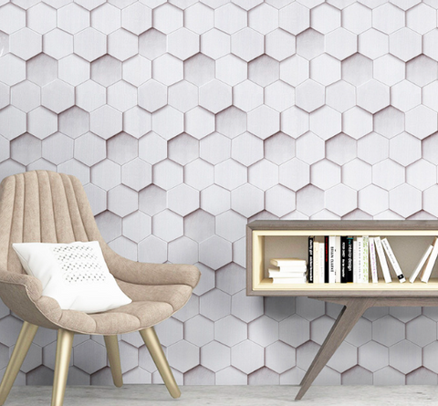 coloribbon pvc peel and stick 3d modern geometric pattern wallpaper