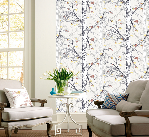 coloribbon peel and stick pastoral style simulation branches wall murals