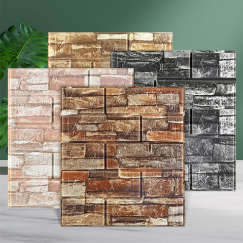 multiple choice of 3D foam brick wallpaper