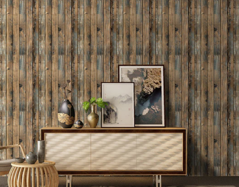 Vintage Wood Grain Wallpaper