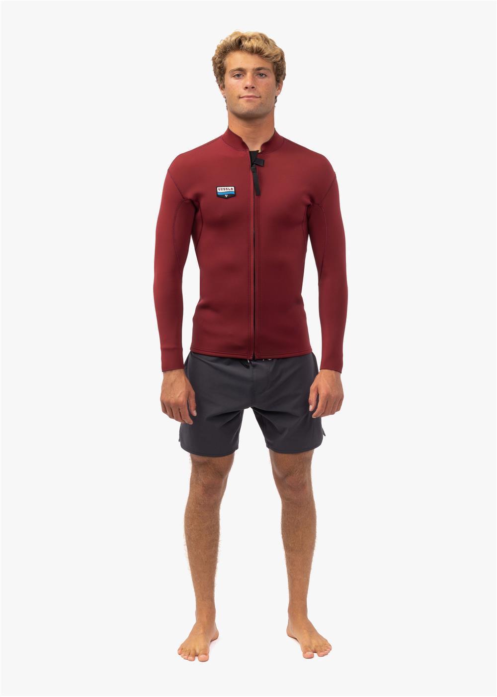 Vissla Men's Wetsuit Jacket | Solid Sets 2MM Front Zip Jacket 