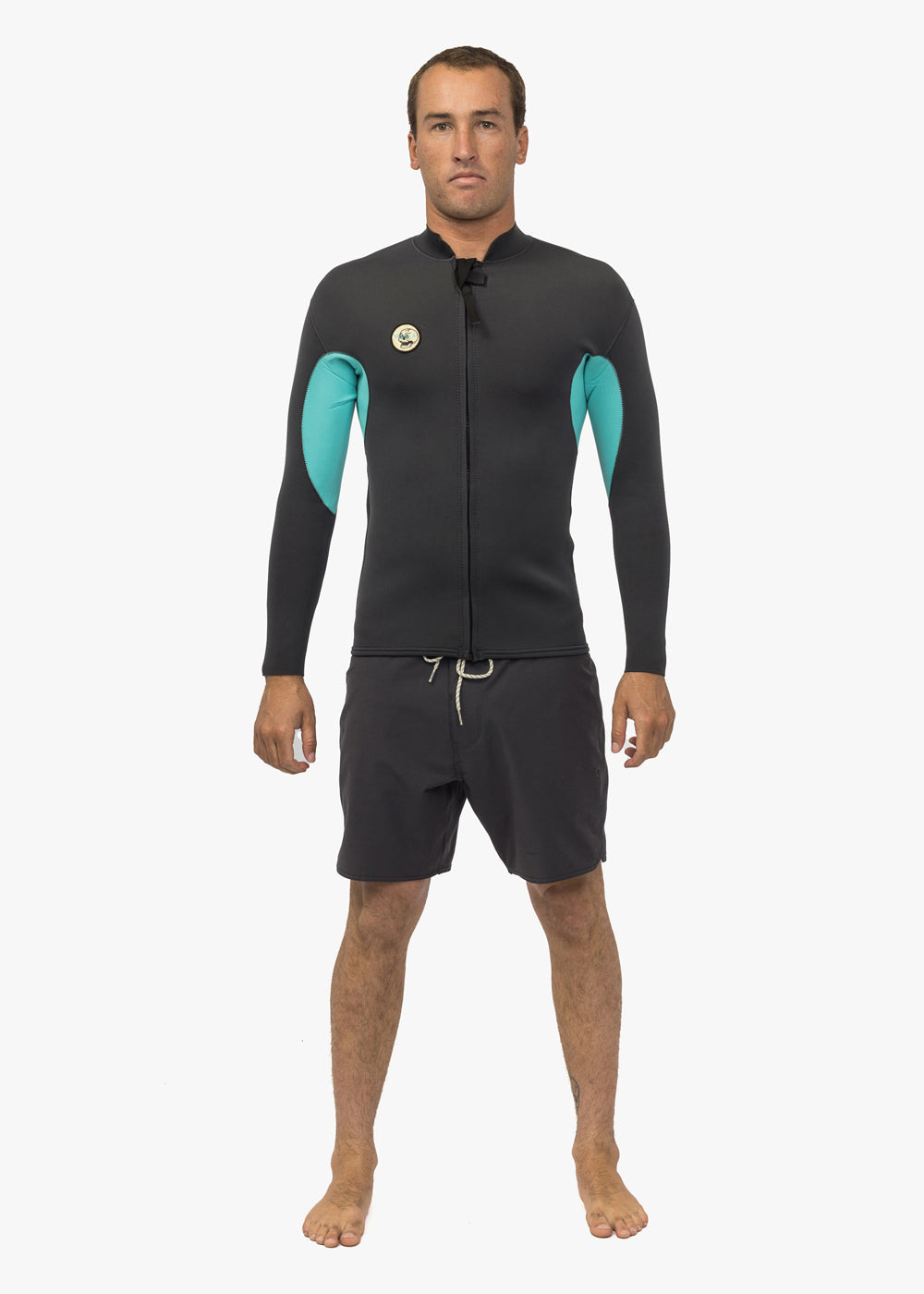 Vissla Men's Wetsuit Jacket  Solid Sets 2MM Front Zip Jacket