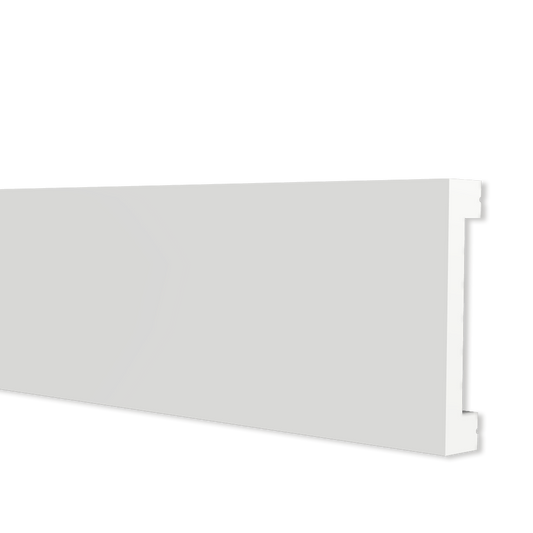 Battiscopa passacavi in duropolimero bianco 2000x40x10mm – roviellocolori