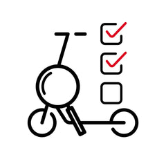 Kick scooter safety check icon