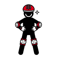 Kick scooter riding gear icon