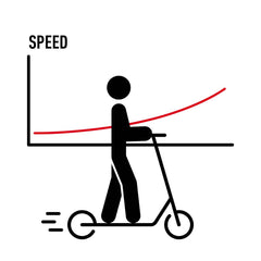 Kick scooter slowly increase speed icon