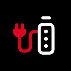 Battery icon and a charger