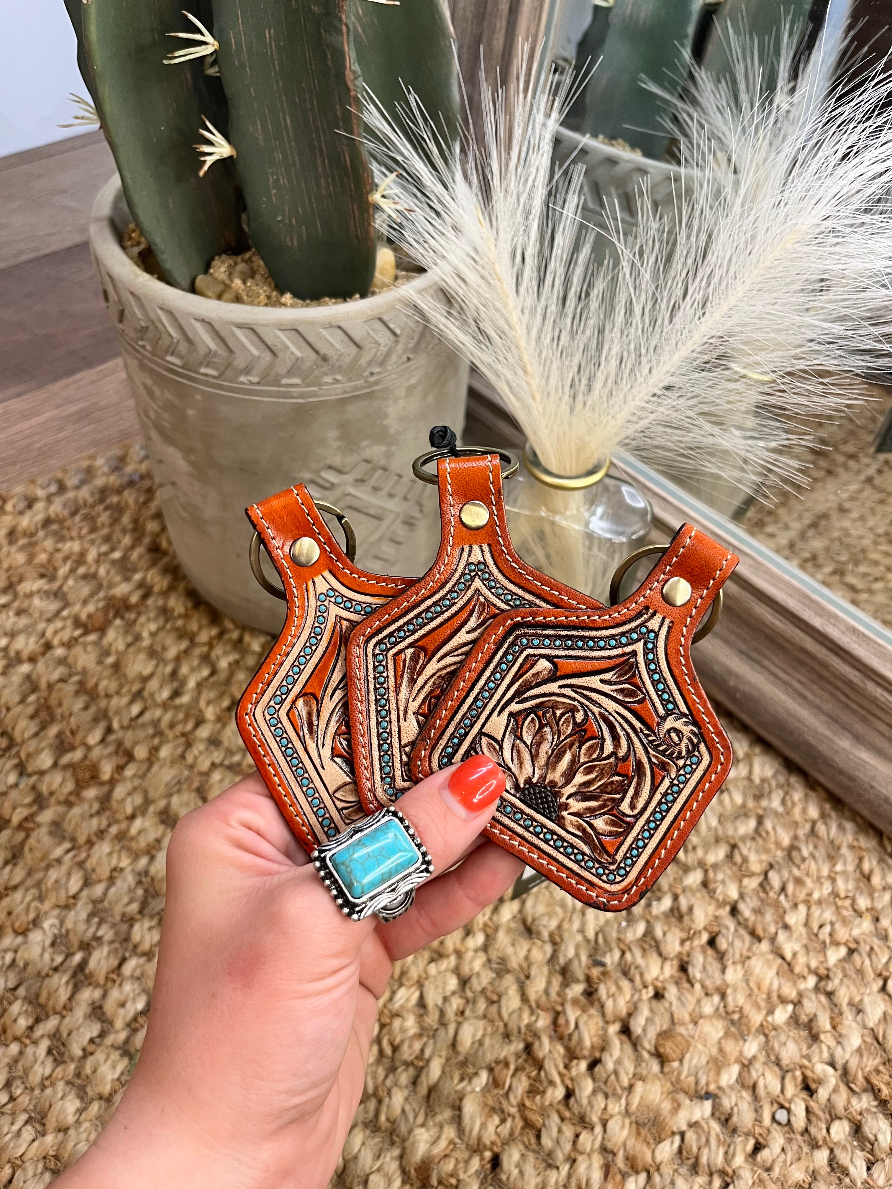 Gilded Sunflower Key Fob