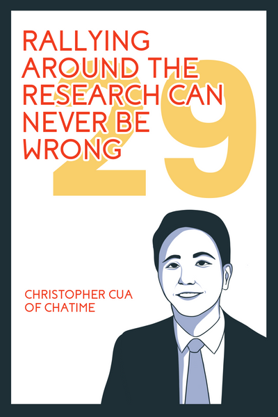 The Evangelists’ Chapter 29, entitled: “Rallying Around the Research Can Never Be Wrong'' featuring Christopher Cua, the Marketing and Finance Director of Chatime.