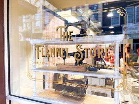 Storefront of The Flannel Store