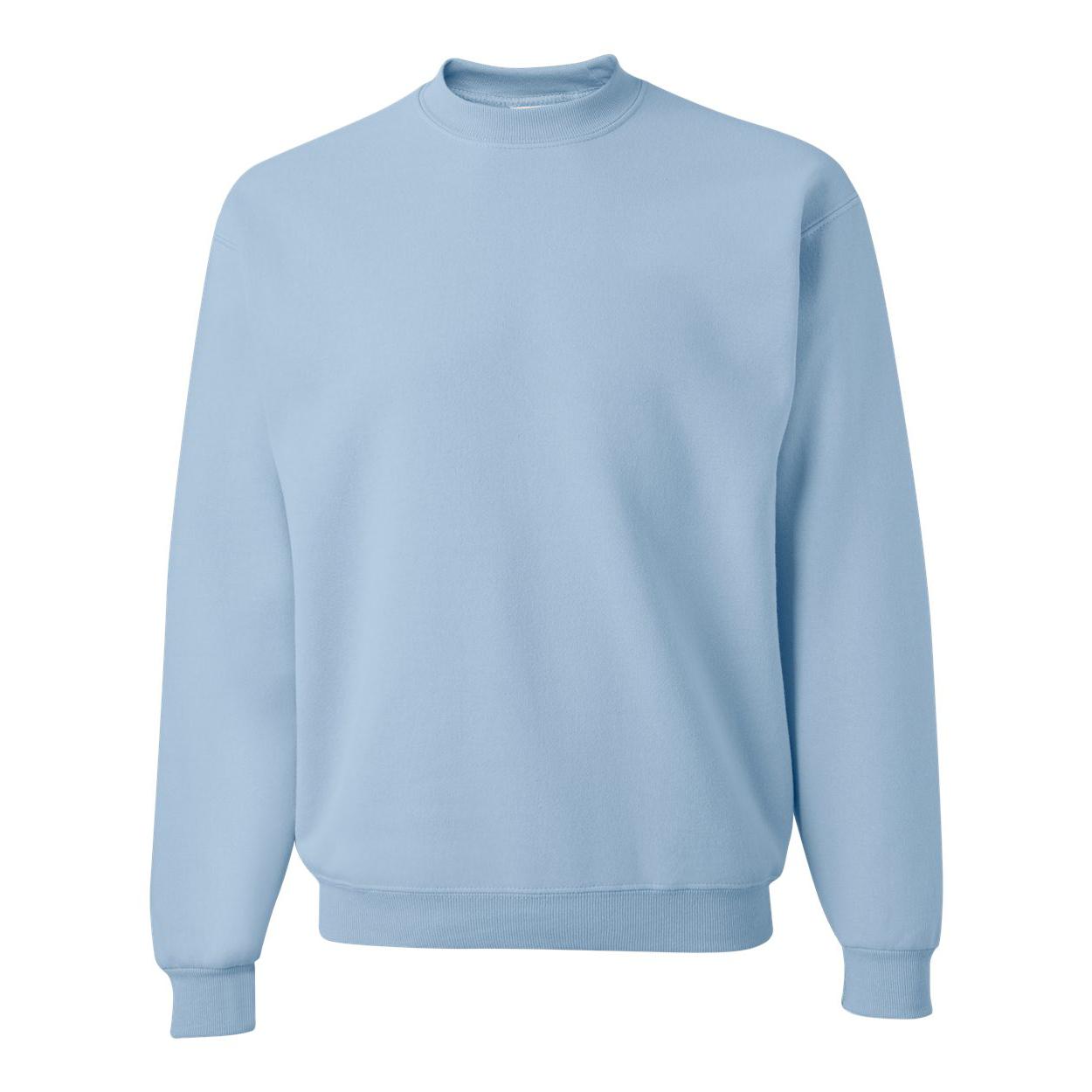 562MR JERZEES NuBlend® Crewneck Sweatshirt Light Blue – Detail Basics ...