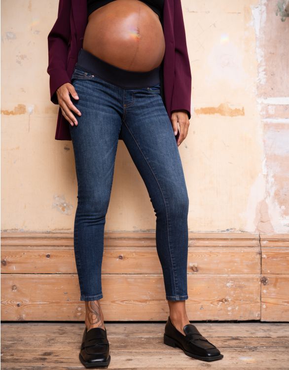 Wide leg Relax fit Blue Denim Maternity Jeans – Angel Maternity USA