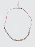 Yoga Studio Womens Necklace Rose Quartz Gemstone Crystal Necklace