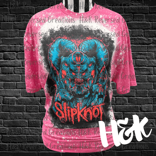 Slipknot WANYK Upcycle Bleached Hoodie Zip Up Size Med