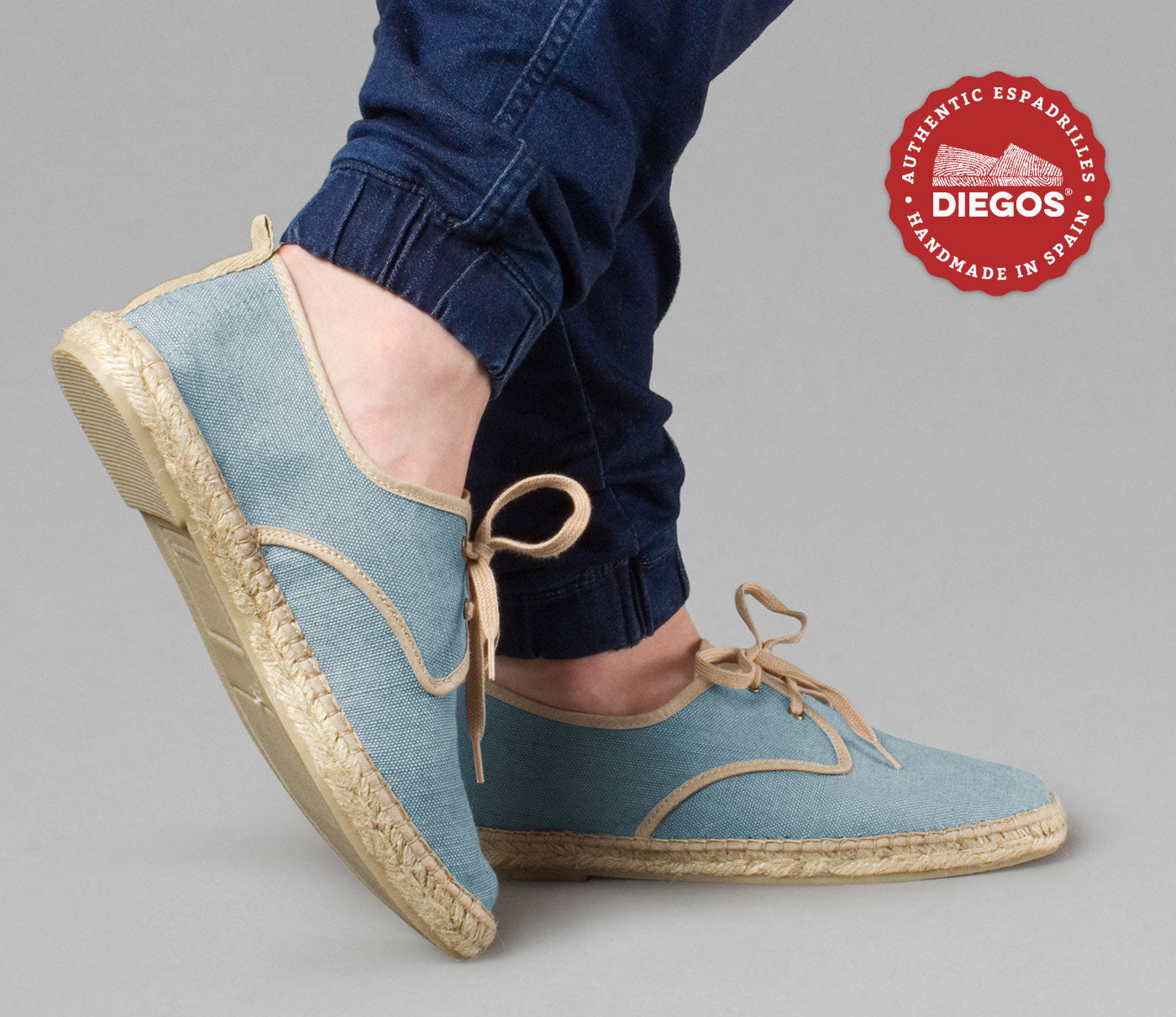 Aan boord Begroeten heilig Men's blue espadrilles shoes handmade in Spain | DIEGOS® – diegos.com
