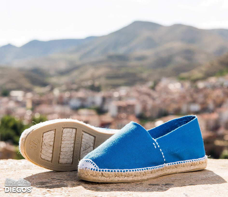 Kontrovers uformel dækning Stylish French blue espadrille flats for men | Traditionally hand made –  diegos.com