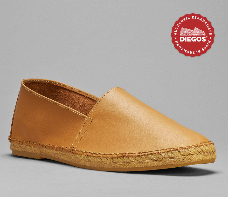 forsøg sammenhængende harmonisk Tan men's Leather Espadrilles | Spanish traditional summer shoes by DIEGOS®  – diegos.com