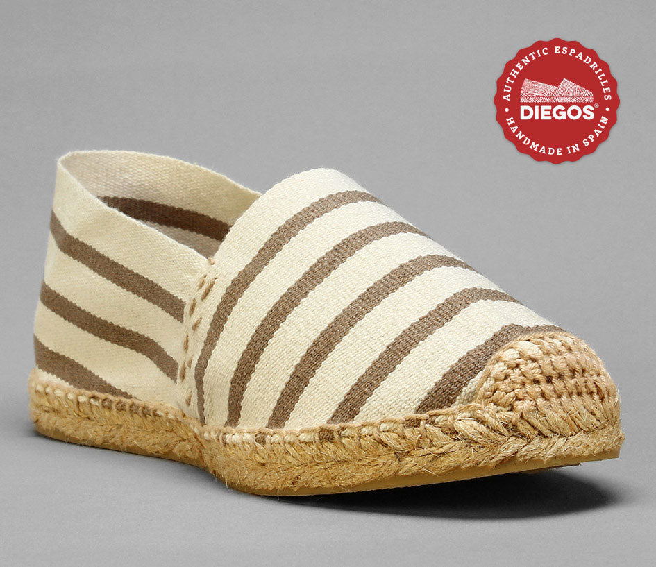 Kollektive Mod barbering Elegant flat Espadrille shoes with jute colored stripes for men | Hand made  in Spain – diegos.com