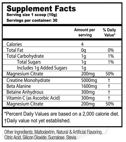 category 5 nutrition facts