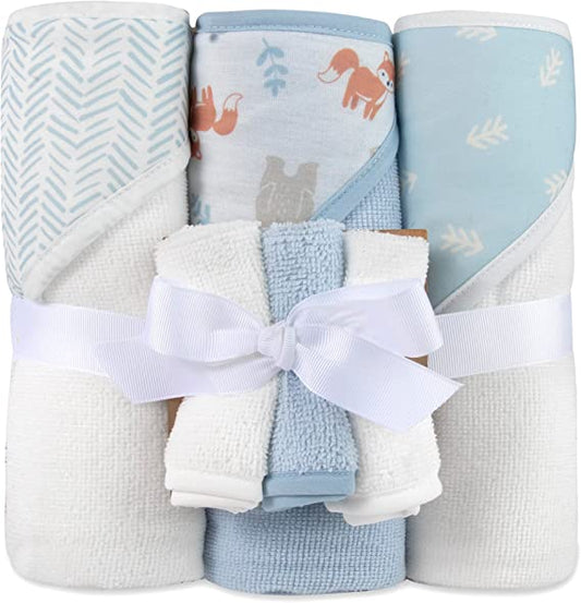 Cute Castle 2 Pack Hooded Baby Towel Rayon Made from Bamboo and 8  Washcloths - Soft Bath Towel for Bathtub for Newborn, Infant - Ultra  Absorbent