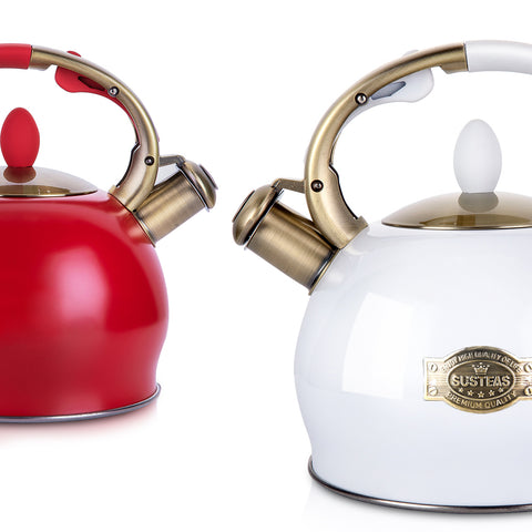 SUSTEAS Stove Top Whistling Tea Kettle-Surgical Stainless Steel Teakettle Teapot