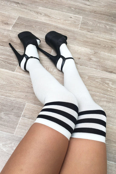 Extra Long Thigh High Socks in Full Black – LunaCatz