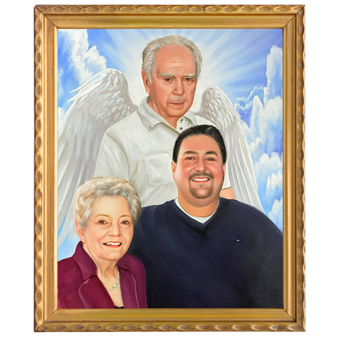 memorial painting from merged photos by Pictures to Paint