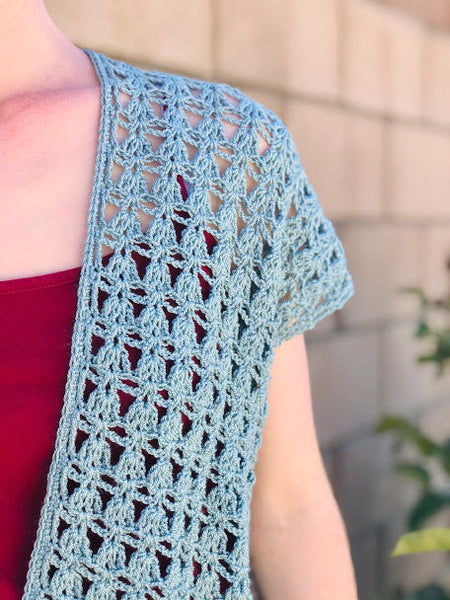 Juniper Cardigan - Lacy Summer Cardigan Crochet Pattern – Desert ...