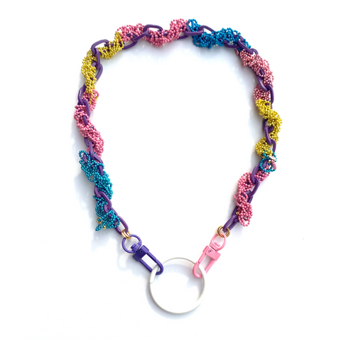 pastel chain link necklace