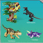 Jurassic Dinosaurs Building Toys Set with Tree and Car, 602 PCS