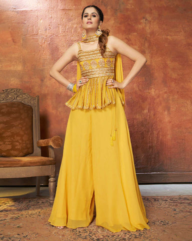 Yellow Haldi outfit
