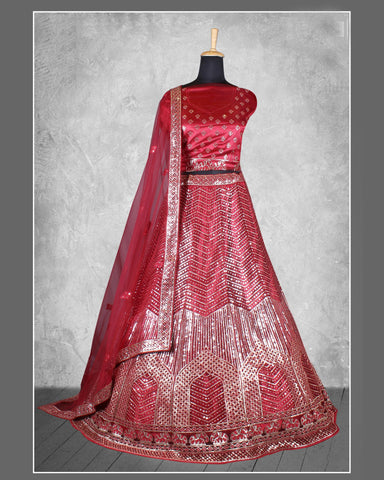 Banarasi Silk Fabric Made for Wedding Lehenga Choli