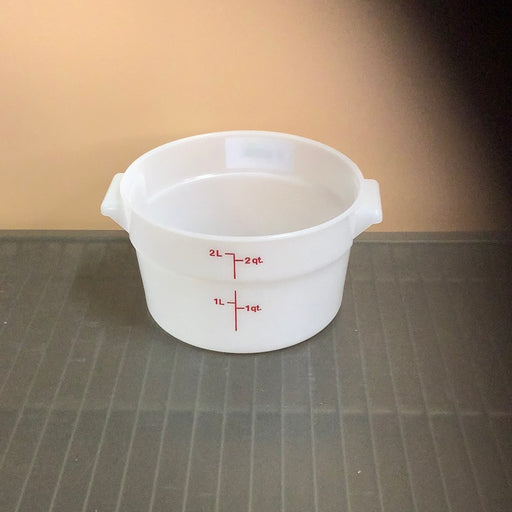 Baker's Mark 10 Gallon / 160 Cup White Round Ingredient Storage