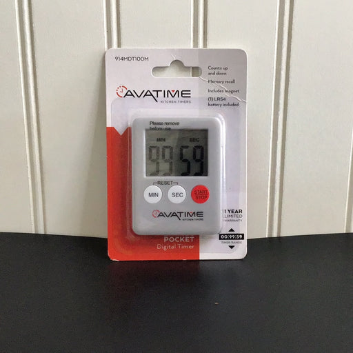 AvaTime Digital 100 Minute Kitchen Timer