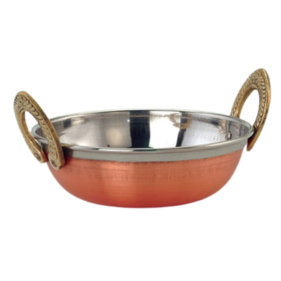 Copper Coated Stainless Steel Kadai - 850 ml