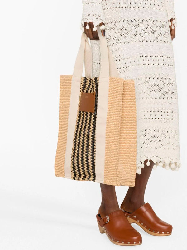 Style File  Mini Trend: Loewe's Leather-Trimmed Woven Raffia Tote