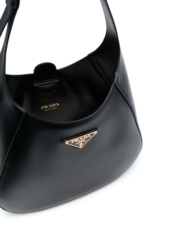 Prada PRADA Triangle Logo Nylon Pochette Shoulder Bag Black P11074