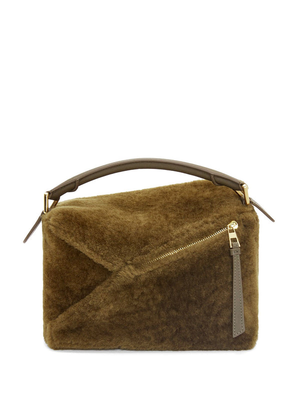 Small Puzzle bag in shearling