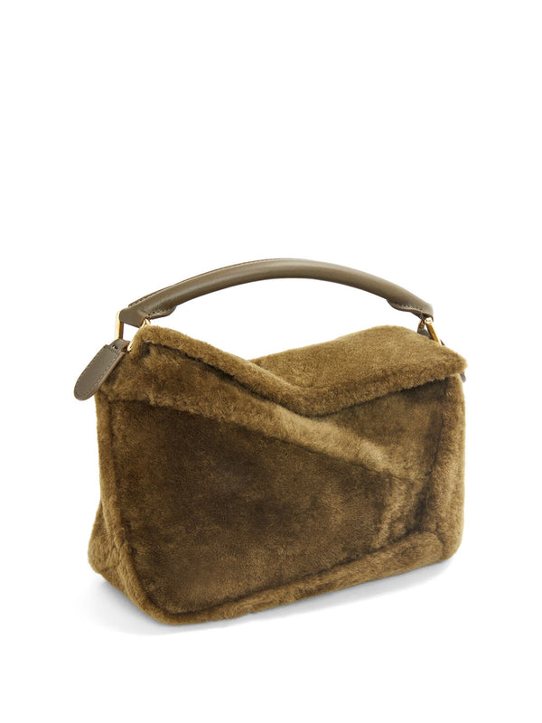 Small Puzzle bag in shearling