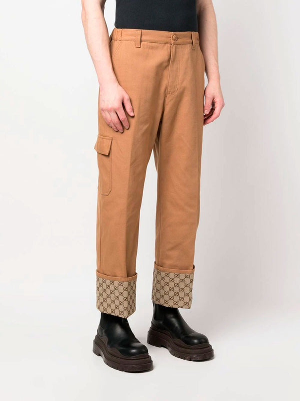 Trousers The North Face x Gucci Beige size 48 IT in Cotton - 33775893