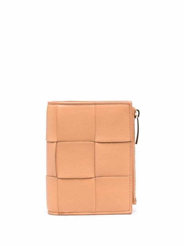 Bottega Veneta Intrecciato Bi-Fold Wallet with Exterior Pocket - Black - Man - Cashmere, Polyamide & Elastane