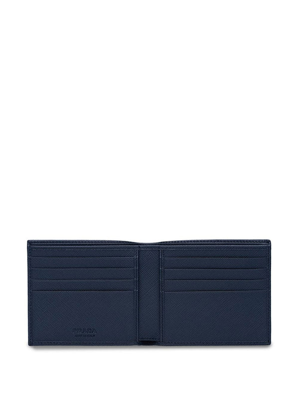 Prada Saffiano Leather Wallet, Men, Baltic Blue