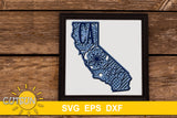 3D Layered California Mandala SVG