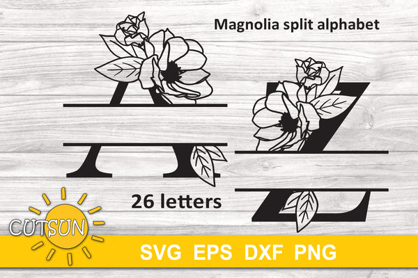 Floral Alphabet SVG 26 letters, Monogram SVG, 2