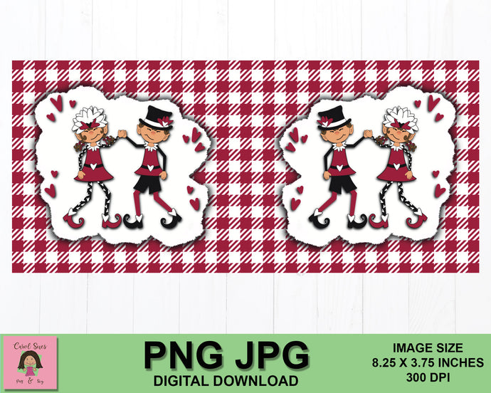 valentines elves on red and white buffalo plaid png file sublimation designs downloads valentines day