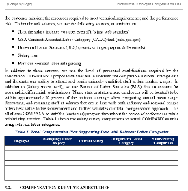 GSA OASIS+ Professional Employee Comp Plan Template - Full Text