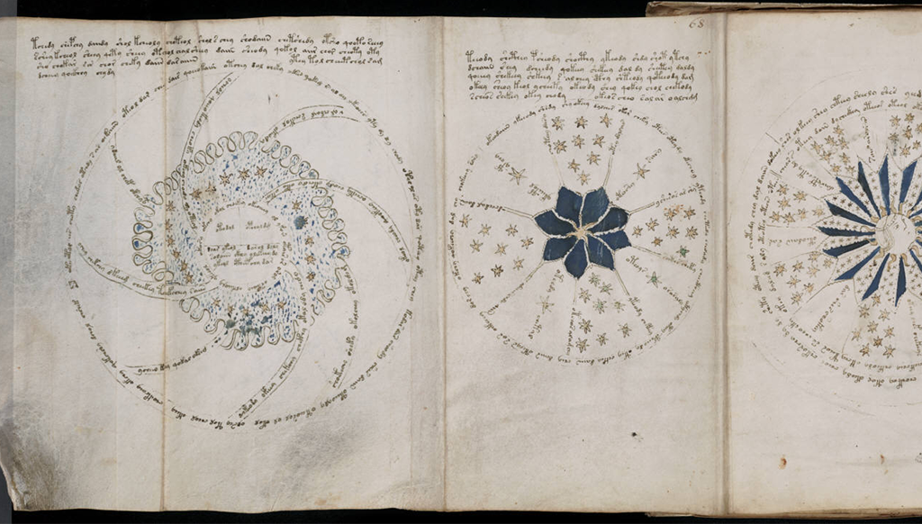 A Voynich-kézirat jól illusztrált, töbek között csillagászattal kapcsolatos ábrákkal