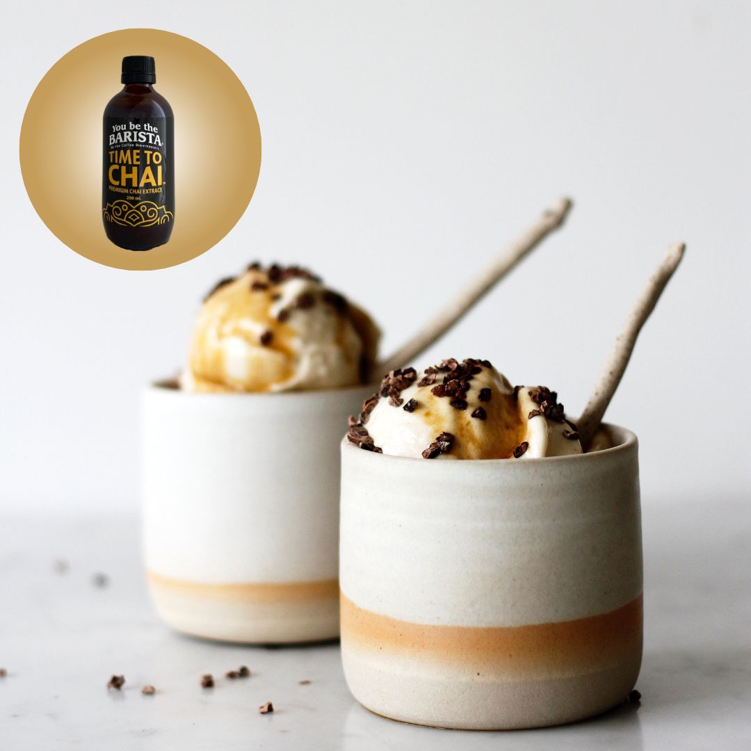 chai affogato made with time to chai tea extract