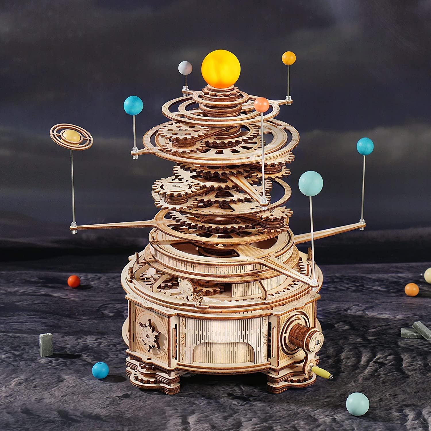 Rokr AstroSphere | Rotatable Mechanical Orrery 3D Wooden Puzzle | by Gamer Fresh